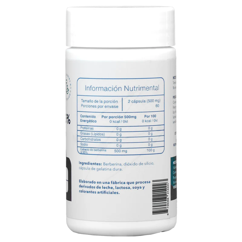 BERBERINA 95% 500MG 120 CAPS