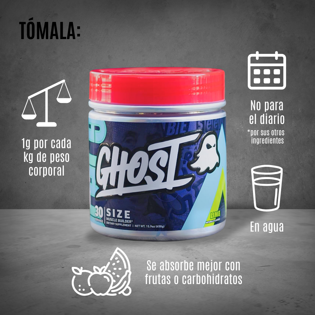 CREATINA GHOST SIZE MUSCLE BUILDER 30 SERV