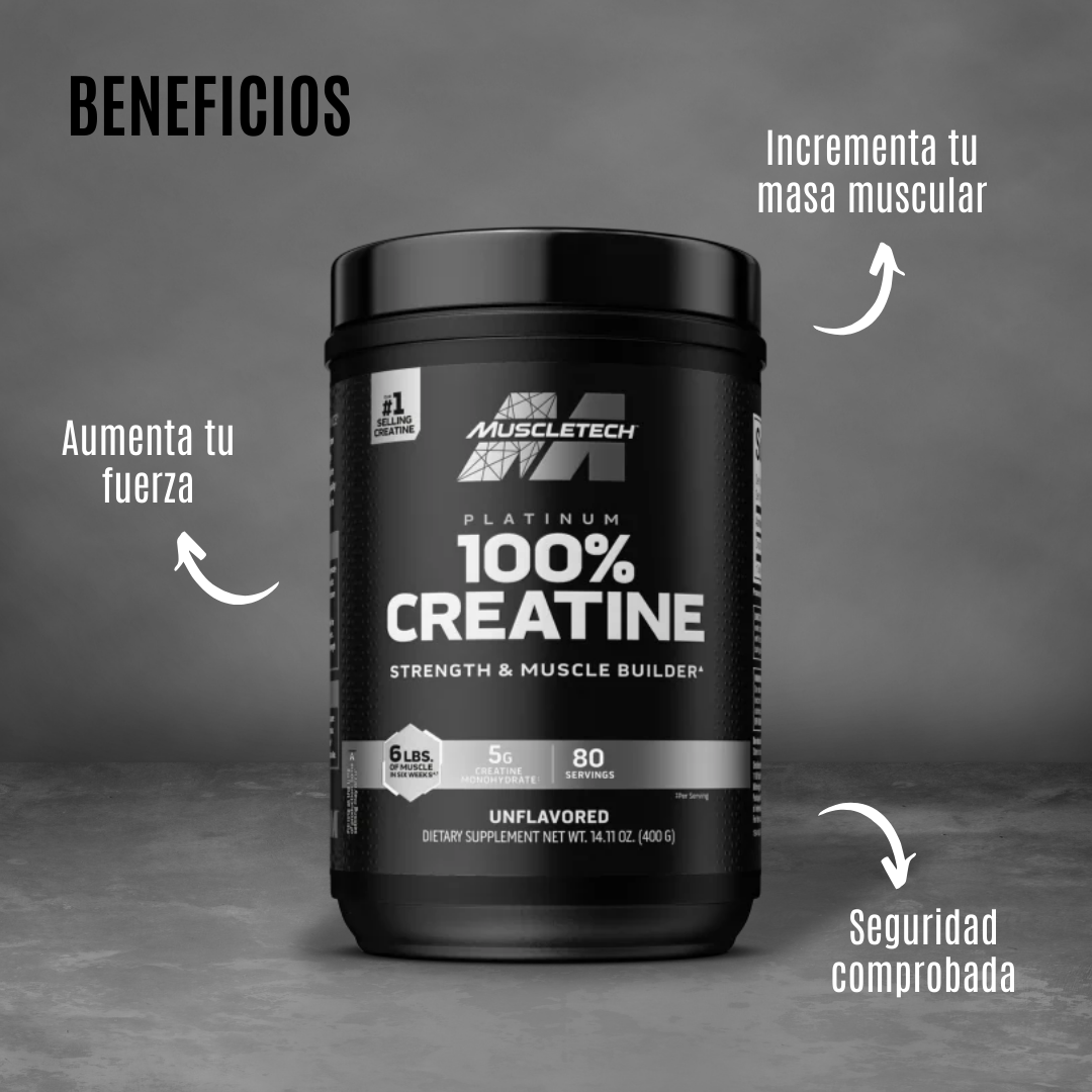 MT CREATINE MICRONIZADA PLATINUM 400G 80 SERVICIOS