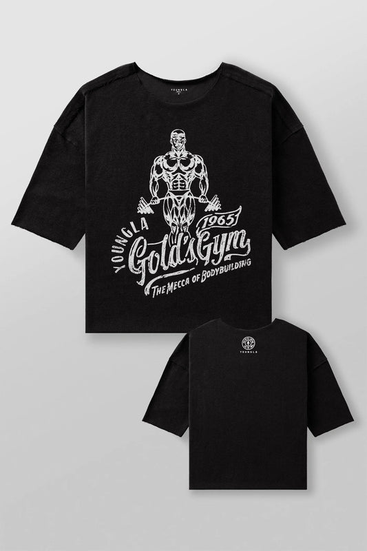 GOLD´S GYM WIDE NECK TERRY TEE #5021