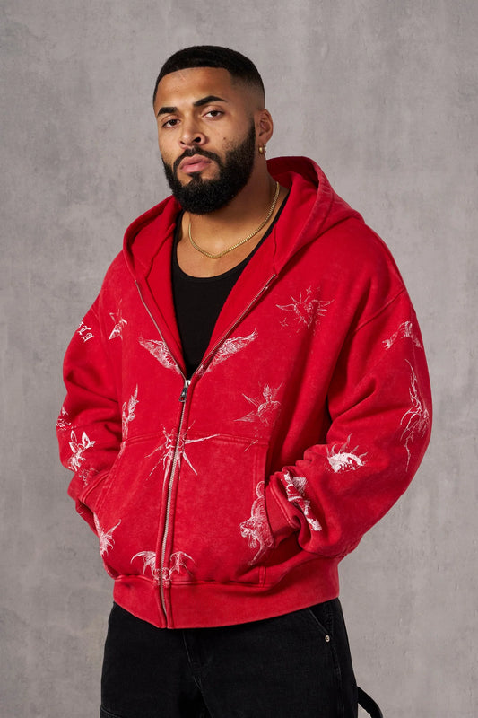 INKED ZIP-UP HOODIES #5061