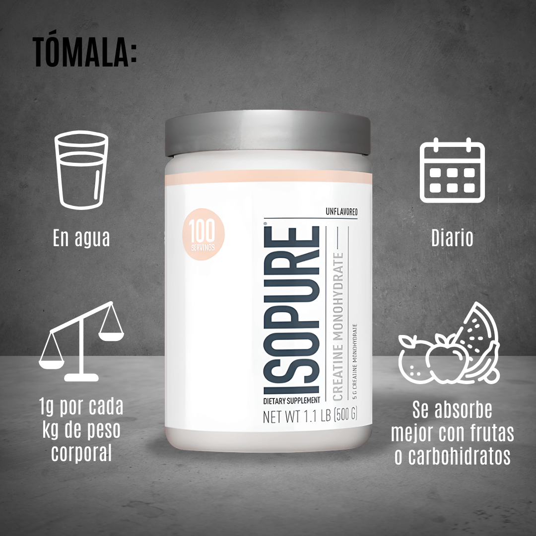 ISOPURE CREATINA MONOHIDRATADA 500G 100 SERVICIOS