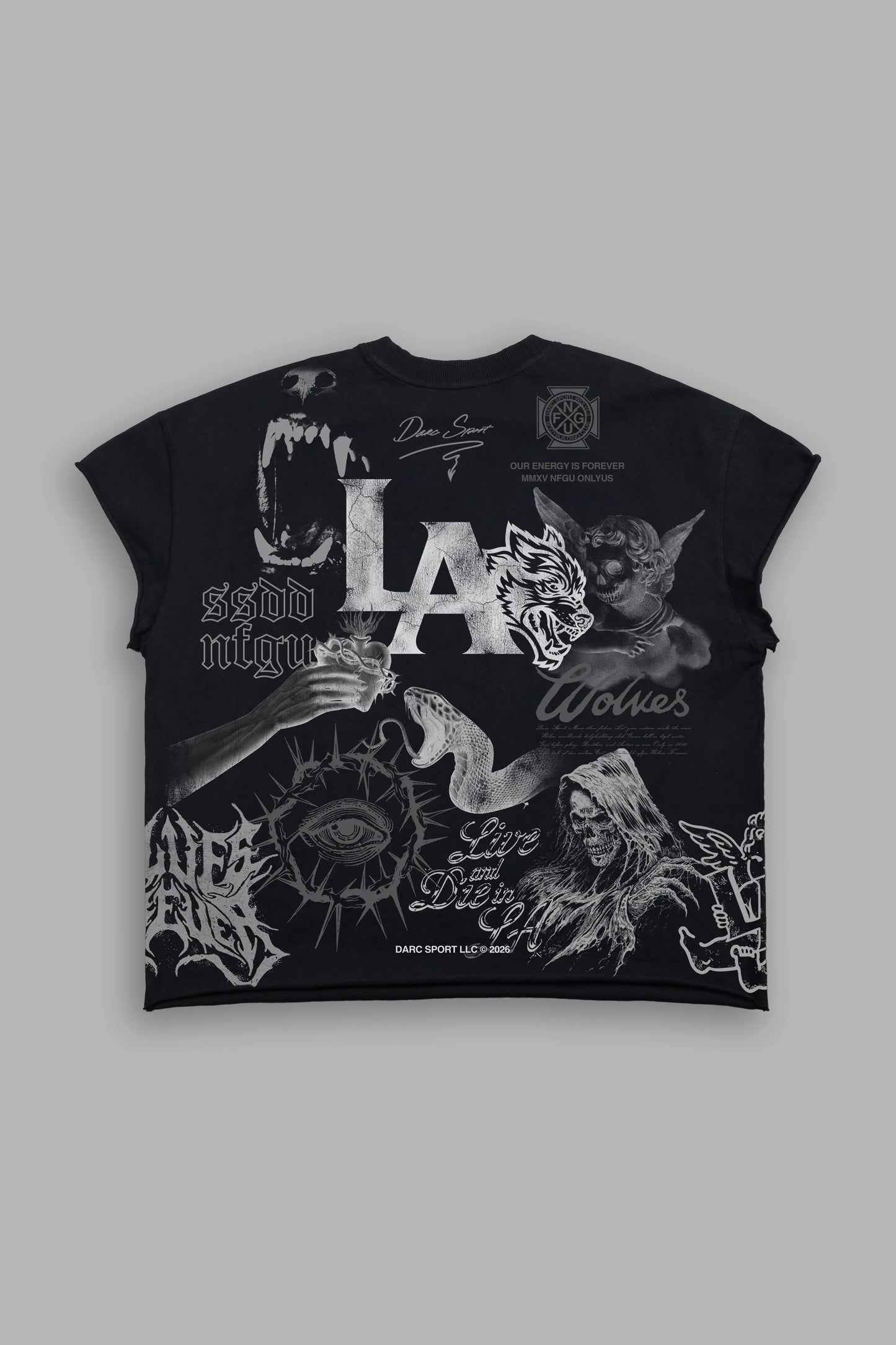 HOMAGE TO LA GRUNGE MID LENGTH RAW HEM TANK