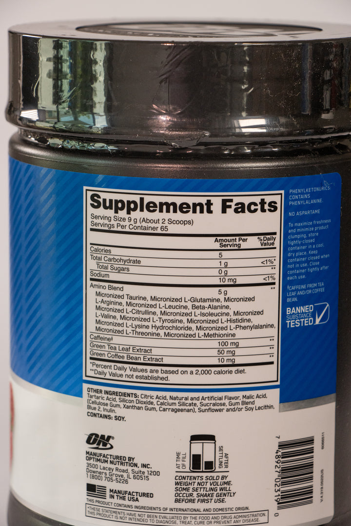 ON AMINO ENERGY 65 SERV (BLUE RASPBERRY)