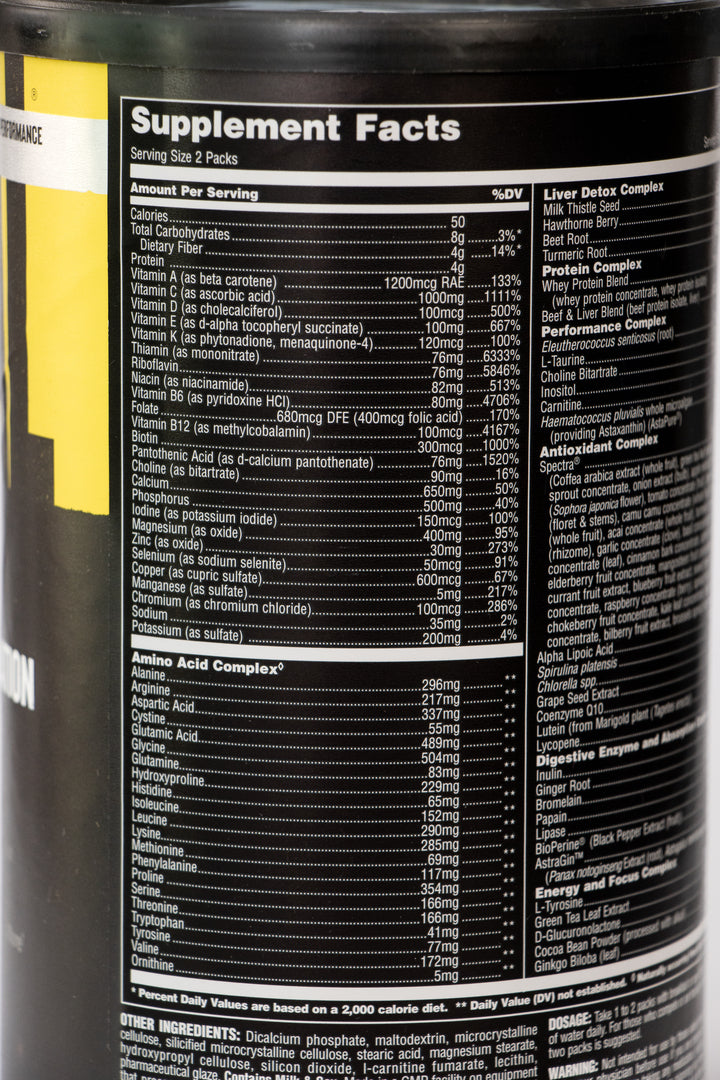 UNI ANIMAL PAK C/44 PACKS 8 PILLS