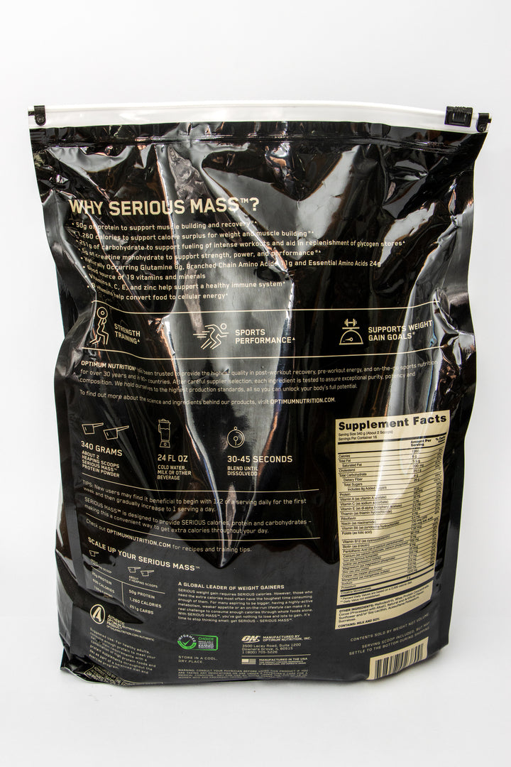 ON SERIOUS MASS 12 LBS 16 SERV