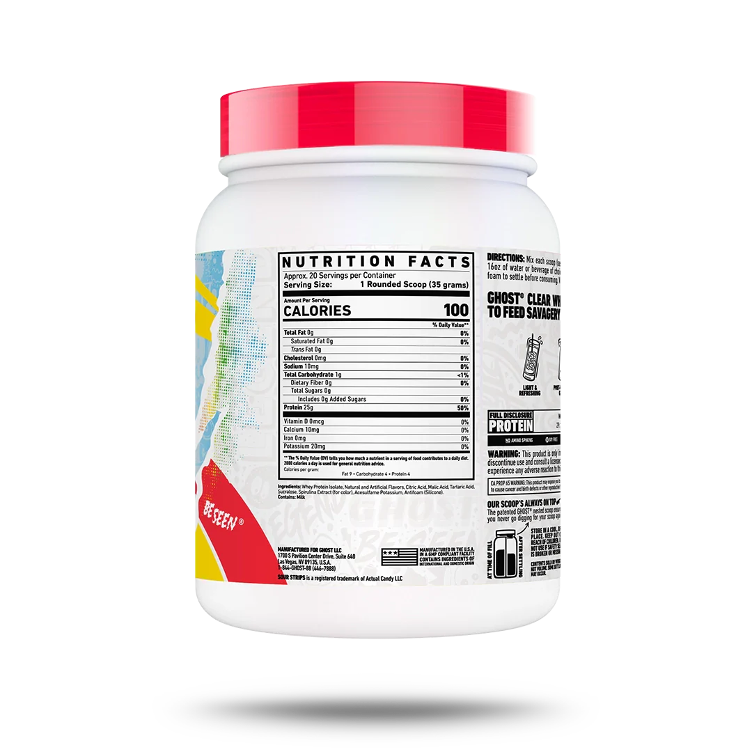 GHOST WHEY CLEAR ISOLATE 20 SERV