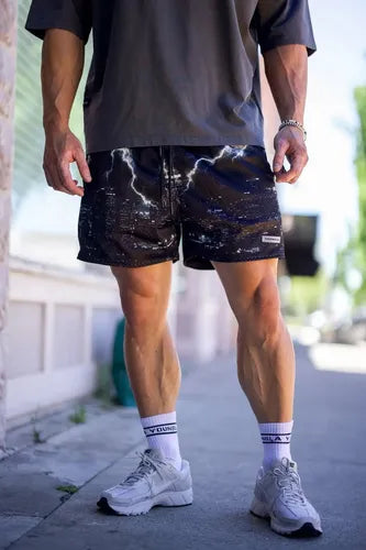 SKULLS & ROSES REVERSIBLE SHORTS #1111