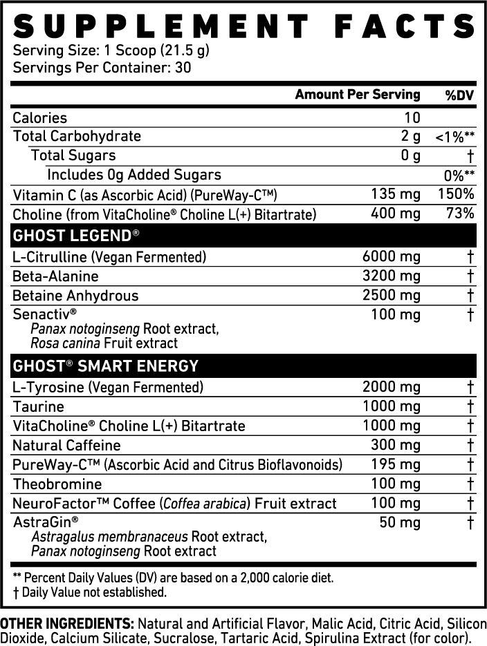 GHOST LEGEND V2 PREWORKOUT 30 SERV