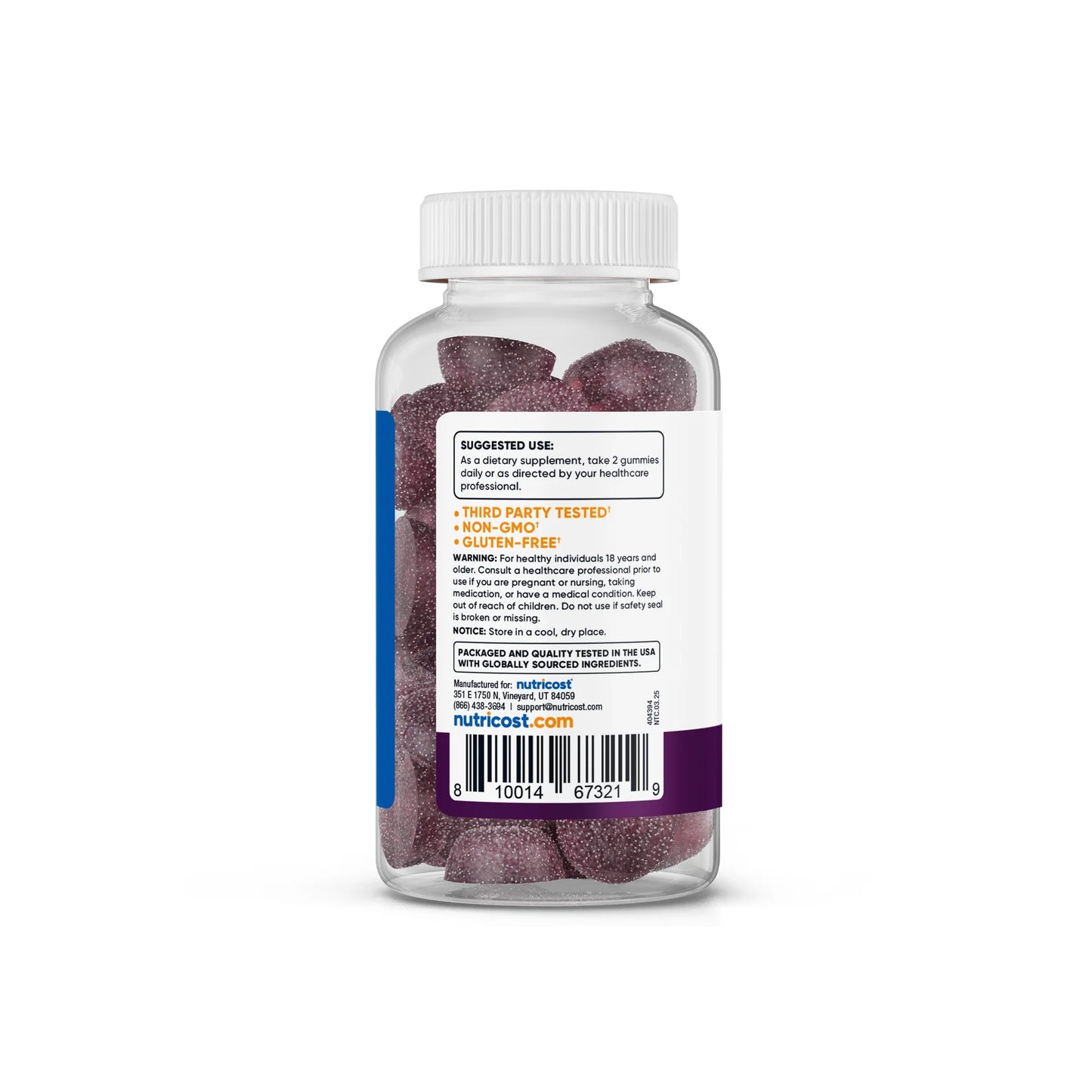 NUTRICOST ASHWAGANDHA GUMMIES 1200MG 30 SERVS