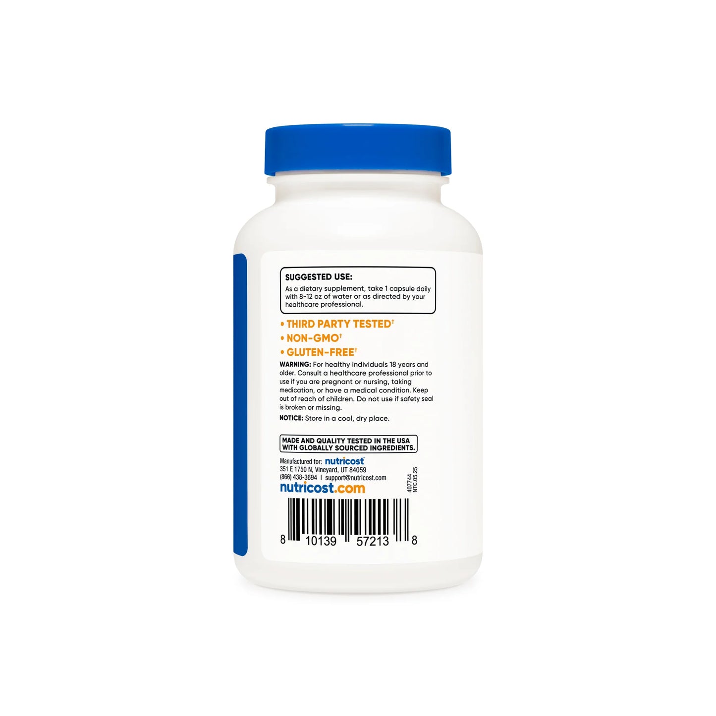 NUTRICOST ASHWAGANDHA 600MG 120 CAPS
