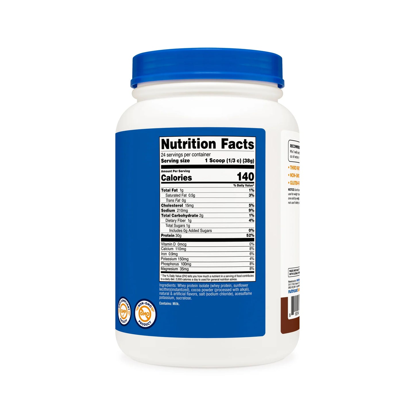 NUTRICOST WHEY PROTEIN ISOLATE 2LB