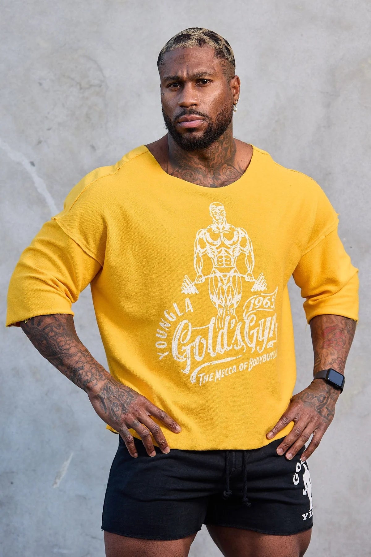 GOLD´S GYM WIDE NECK TERRY TEE #5021