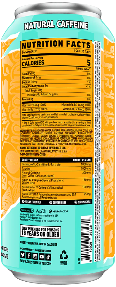 GHOST ENERGY DRINK 12 PACK