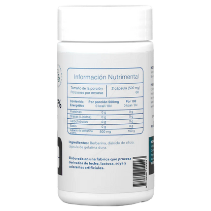 BERBERINA 95% 500MG 120 CAPS