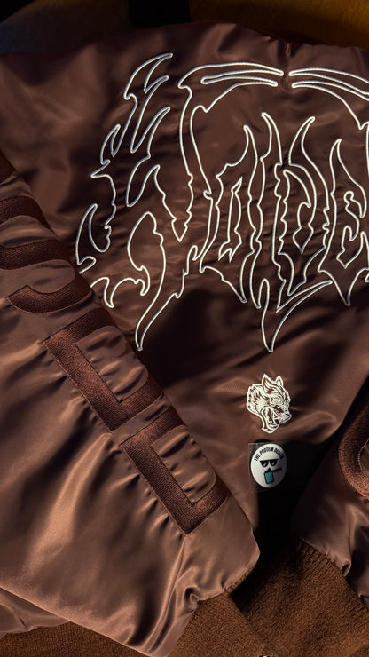 WOLVES HESH CROPPED REMY BOMBER JACKET