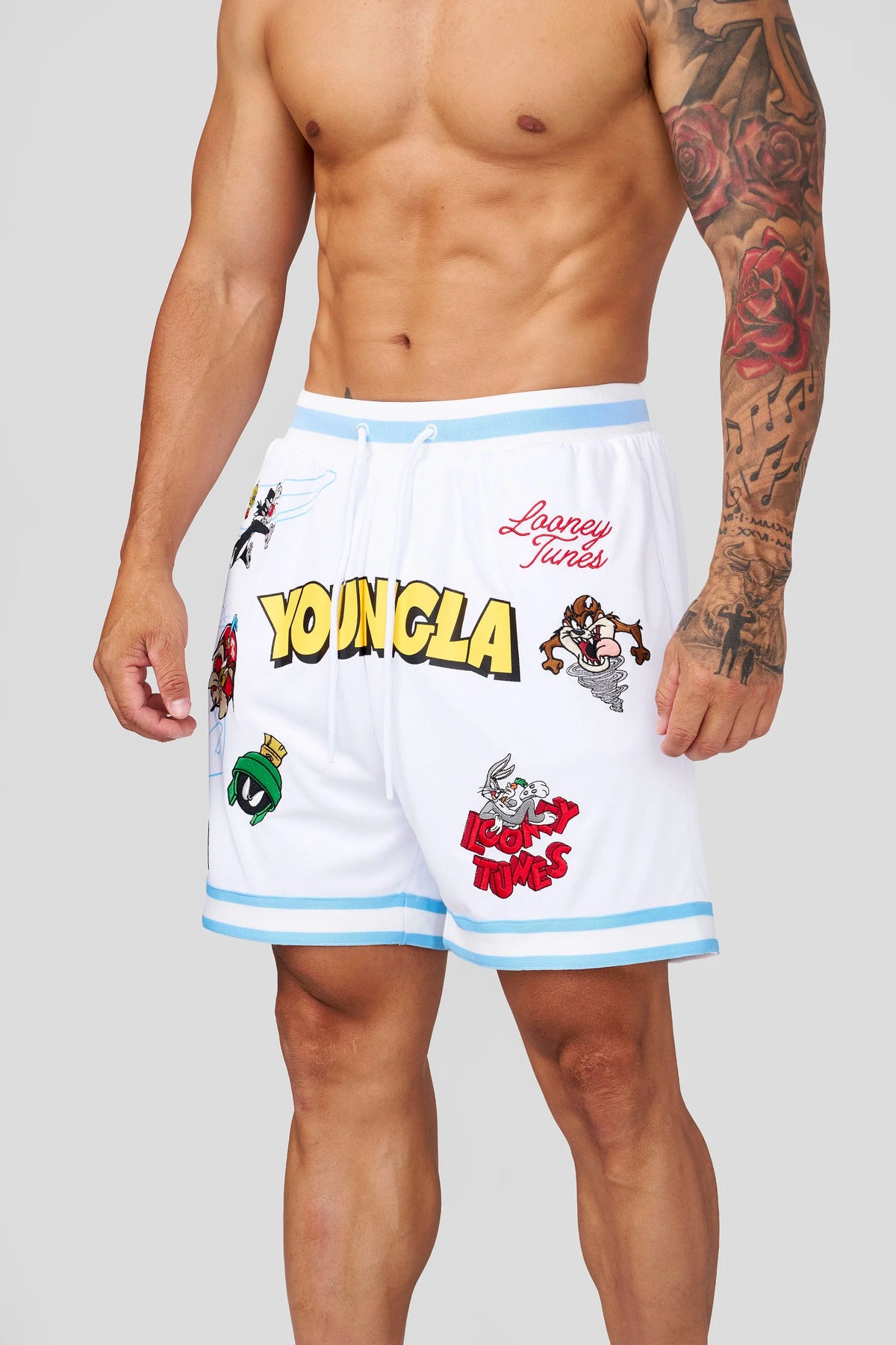 LOONEY TUNES EMBROIDERED PATCH SHORTS #1071