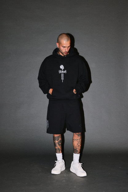 LOYALTY FRVR RAW HEM OVERSIZED SWEAT SHORTS
