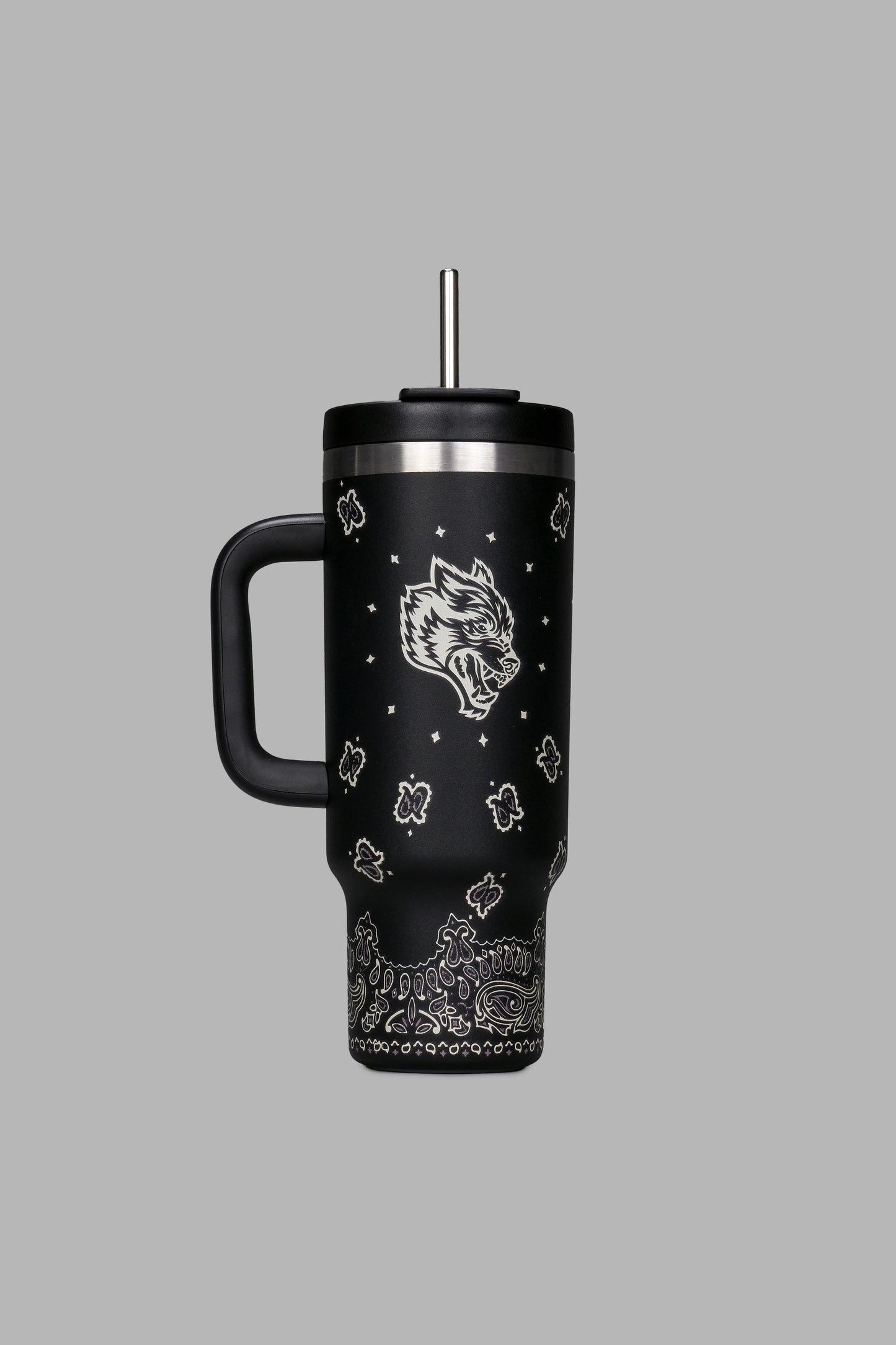 WESTERN WOLF TRAVEL TUMBLER