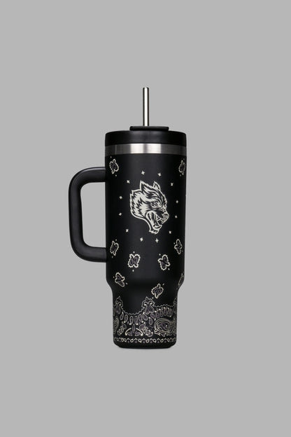 WESTERN WOLF TRAVEL TUMBLER