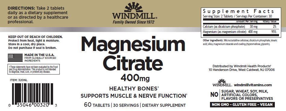 WHP MAGNESIUM CITRATE 400MG 60 TABS