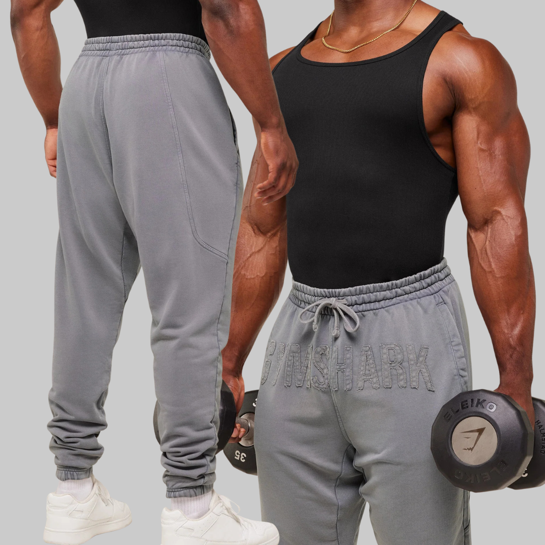 BRANDED POWER WASHED JOGGERS