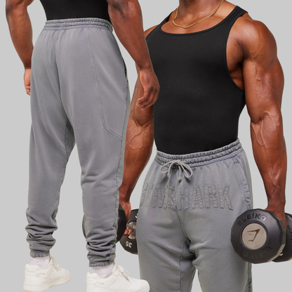 BRANDED POWER WASHED JOGGERS