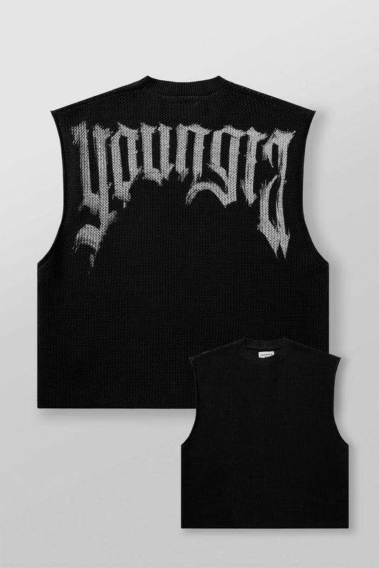 DROP SHOULDER KNIT CUT-OFF #3012