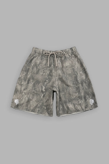 DUAL CORE RAW HEM OVERSIZED POST LOUNGE SWEAT SHORTS