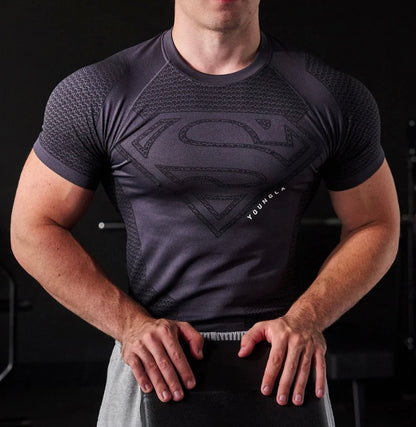 SUPERMAN COMPRESSION TEES #4117