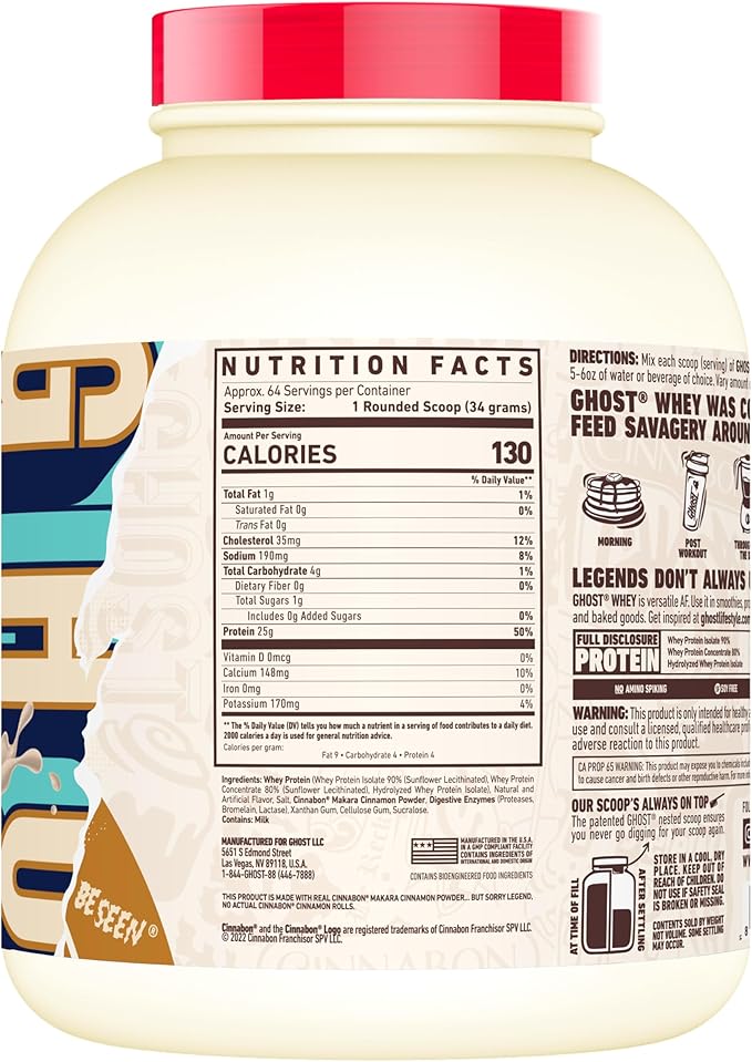 GHOST WHEY 5LB 64 SERV