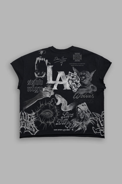 HOMAGE TO LA GRUNGE MID LENGTH RAW HEM TANK