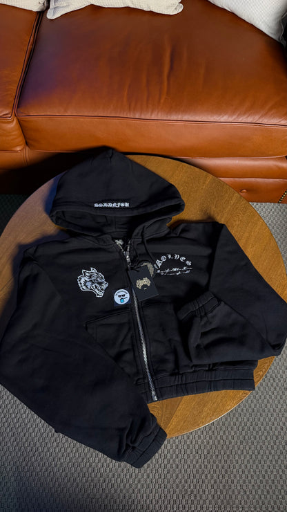 THE WAY CHAMBERS CROPPED ZIP HOODIE