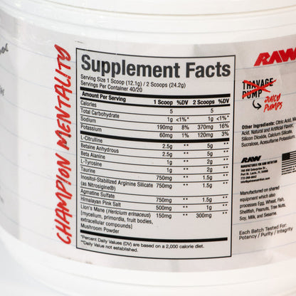 RAW CBUM PUMP 40 SERV