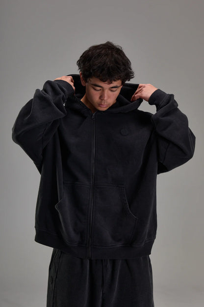 HEAVYWEIGHT EVERGREEN ZIP-UP