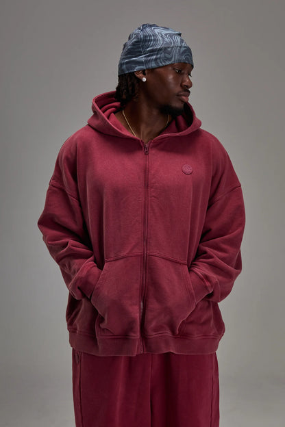 HEAVYWEIGHT EVERGREEN ZIP-UP
