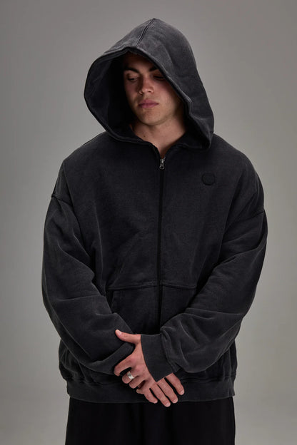 EMBOSSED HEAVYWEIGHT ZIP-UP