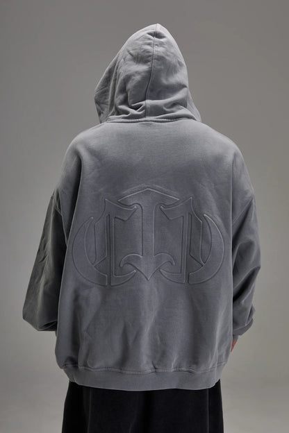 EMBOSSED HEAVYWEIGHT ZIP-UP