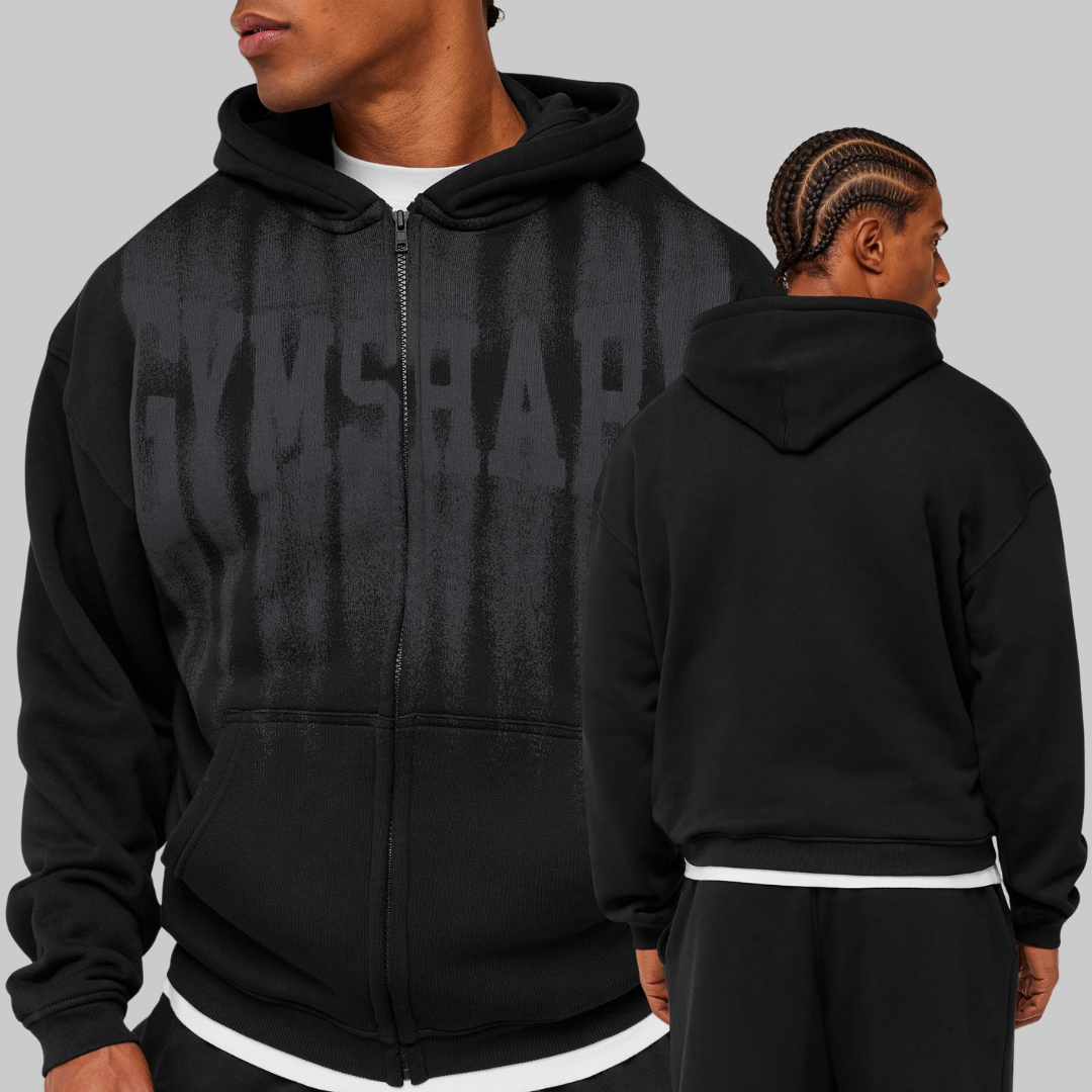 FADE GRAPHIC ZIP THROUGH HOODIE