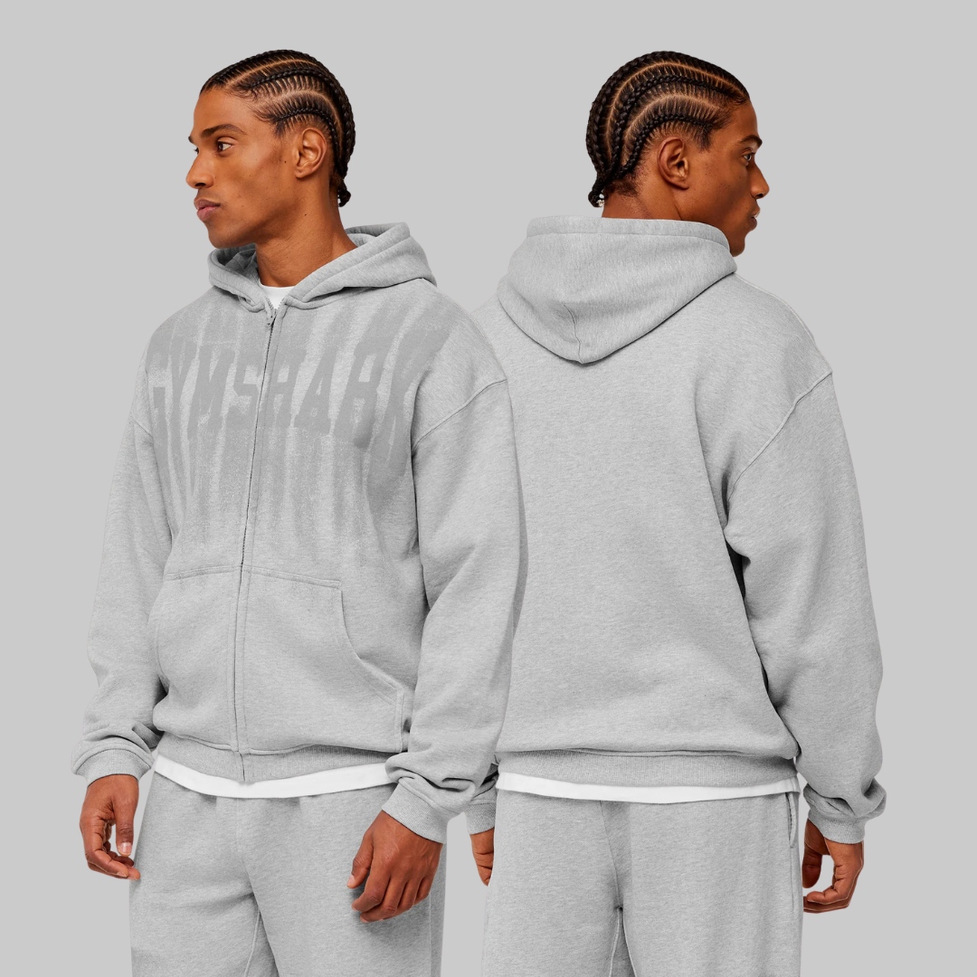 FADE GRAPHIC ZIP THROUGH HOODIE