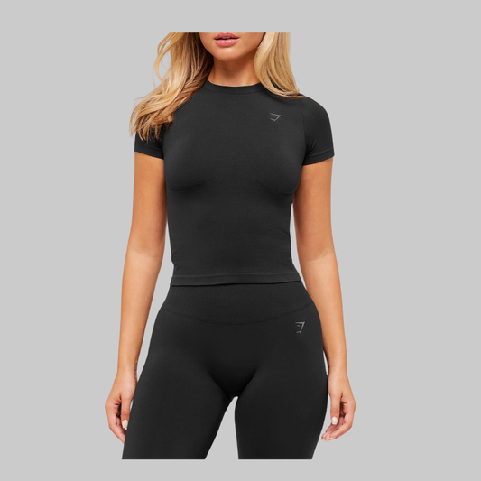 SOFT SCULTP SHORT SLEEVE MIDI TOP
