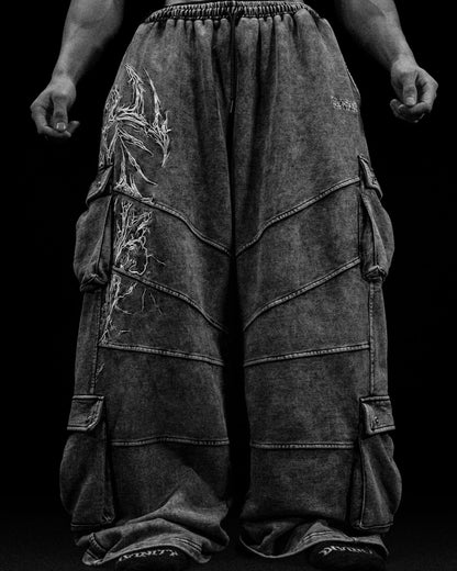 937 EMBROIDERED TACTICAL OVERSIZED UNCUFFED CARGOS (AUG)