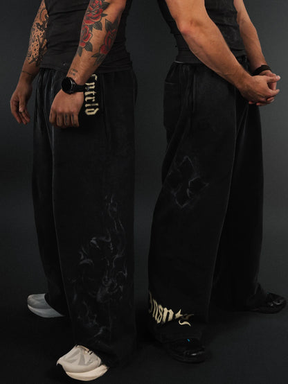 WIDE LEG SMOKE SWEATS