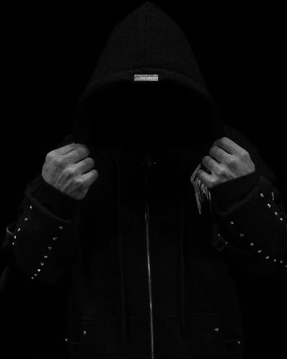 METALLIC TACTICAL OVERSIZED CARGO ZIP-UP JACKETS