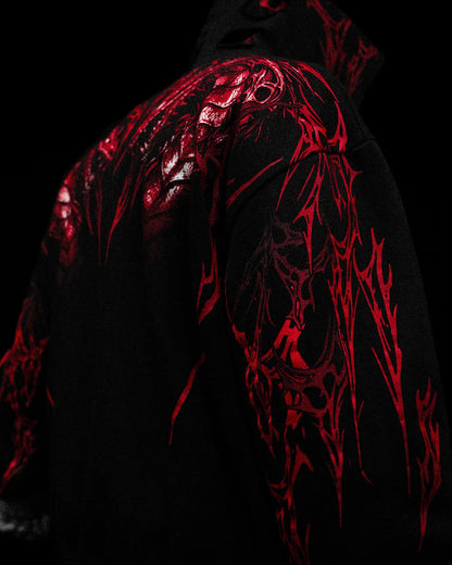 TARNISHED LEVIATHAN OVERSIZED ZIP-UP HOODIE
