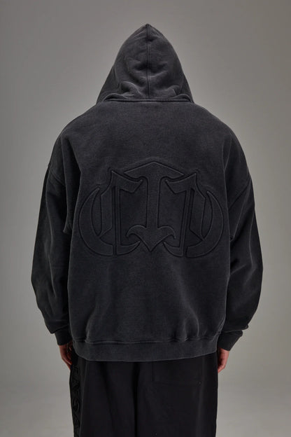 EMBOSSED HEAVYWEIGHT ZIP-UP