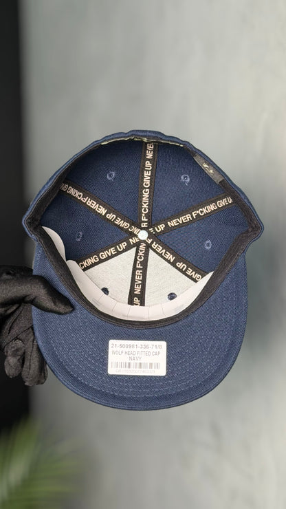 WOLF HEAD FITTED CAP