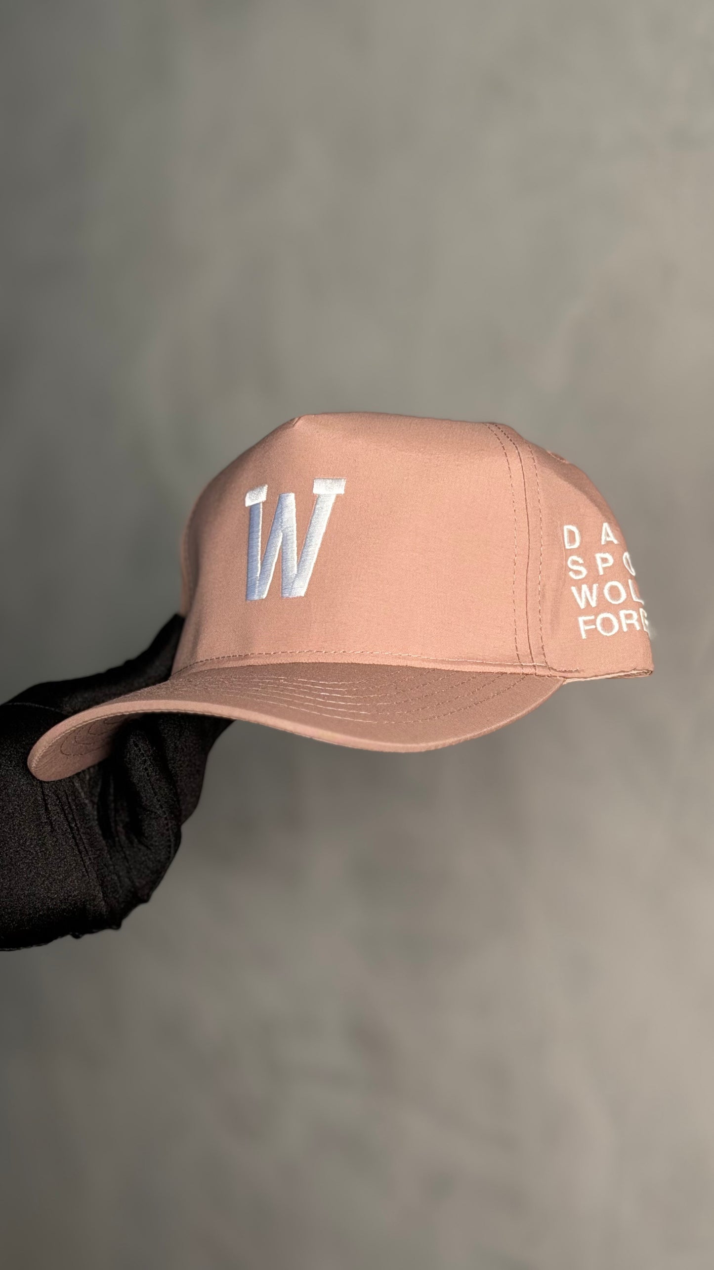 W NYLON 5 PANEL HAT MAUVE