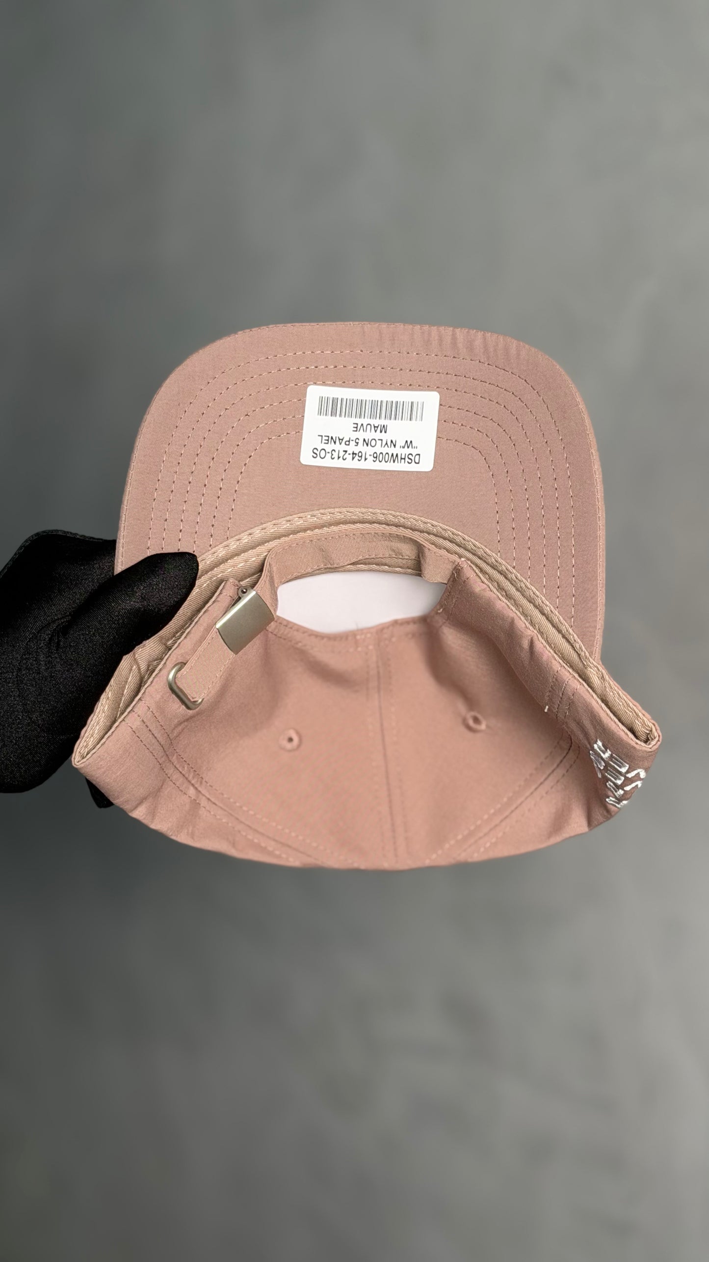 W NYLON 5 PANEL HAT MAUVE