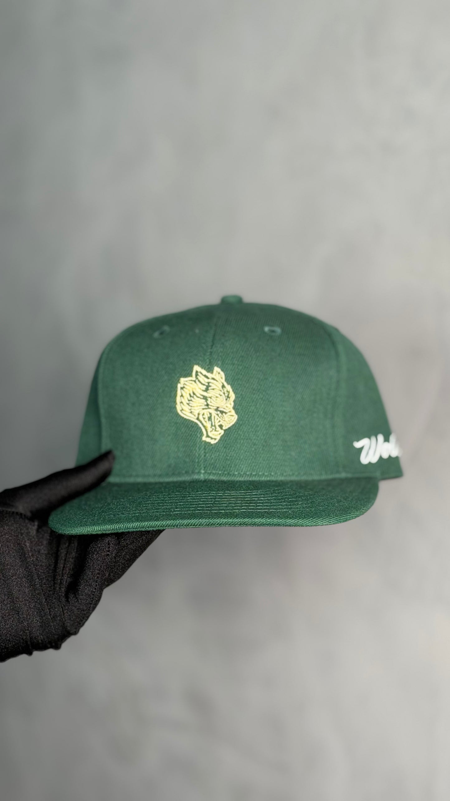 WOLF HEAD FITTED CAP